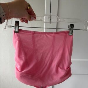 SHEIN Pink Strapless Crop Top